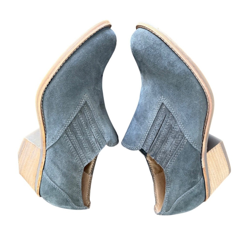 Earth‎ Jalin Suede Ankle Boots Gray Block Heel Western Women's Size 8.5W - Picture 4 of 9